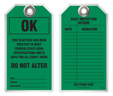 Maintenance Safety Tag - Scaffold is OK