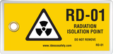 Radiation Isolation Point Tag (10/Pack)