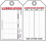 Lubrication Self-Laminating Peel and Stick Safety Tag 