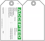 Accepted Self-Laminating Peel and Stick Safety Tag 
