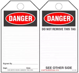 Danger Paper Safety Tag 