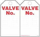 Valve Numbering Paper Tag 