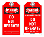 Lockout Safety Tag - Danger, Do Not Operate (Red)