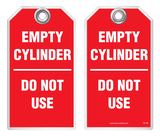 Safety Tag - Empty Cylinder, Do Not Use