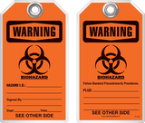 Safety Tag - Warning, Biohazard