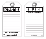 Safety Tag - Instructions