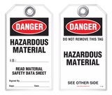 Safety Tag - Danger, Hazardous Materials