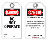 Lockout Safety Tag - Danger, Do Not Operate (Dismissal)