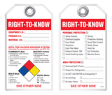 Safety Tag - Right-To-Know  (Nfpa - Diamond Chart)