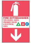 Fire Extinguisher Sign, For Liquids, Gases, Ordinary Solids and Electrical Fires 