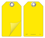 Yellow (Blank) Self-Laminating Peel and Stick Safety Tag  