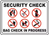Security Check Bag Check In Progress