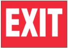 Exit Sign (Red Background) 