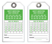 Inspection Safety Tag - Safety Inspection Daily Checklist