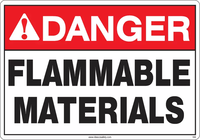 Danger Sign, Flammable Material 