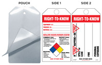 Right-To-Know  (Spills, Leaks, Fire, Exposure) Safety Tag Kit