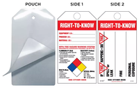 Right-To-Know  (Spills, Leaks, Fire, Exposure) Safety Tag Kit