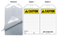 Caution (Ansi) Self-Laminating Safety Tag Kit