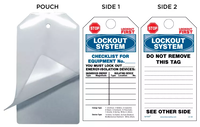 Lockout Tagout Checklist Self-Laminating Safety Tag Kit