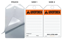Advertencia (Ansi, Spanish) Self-Laminating Safety Tag Kit