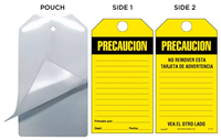 Precaution (Spanish) Self-Laminating Safety Tag Kit