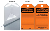 Advertencia (Spanish) Self-Laminating Safety Tag Kit
