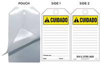 Precaution (Ansi, Spanish) Self-Laminating Safety Tag Kit