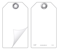 White (Blank) Self-Laminating Peel and Stick Safety Tag 