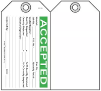 Accepted Self-Laminating Peel and Stick Safety Tag 