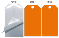 Orange (Blank) Self-Laminating Safety Tag Kit