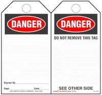 Danger Paper Safety Tag 
