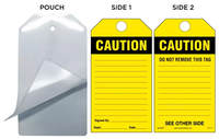 Caution Self-Laminating Safety Tag Kit
