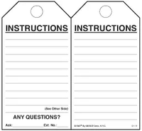 Instructions Paper Tag 