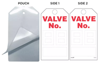 Valve Number (2-Digit) Self-Laminating Safety Tag Kit