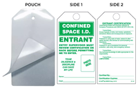 Confined Space I.D., Entrant Self-Laminating Tag Kit