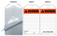 Warning (Ansi) Self-Laminating Safety Tag Kit