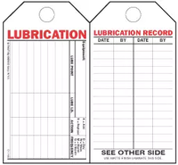 Lubrication Paper Tag 