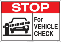 Stop For Vehicle Security Check