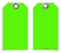 Safety Tag - Blank Electric Green