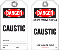 Safety Tag - Danger, Caustic