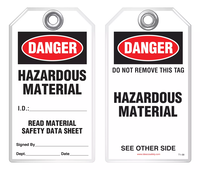 Safety Tag - Danger, Hazardous Materials