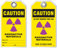 Safety Tag - Caution, Radioactive Materials