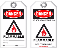 Fire Prevention Safety Tag - Danger, Flammable