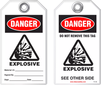 Safety Tag - Danger, Explosive