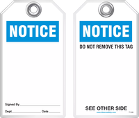 Safety Tag - Notice