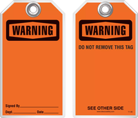 Safety Tag - Warning