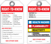 Safety Tag - Right-To-Know  (Nfpa - Check Boxes)