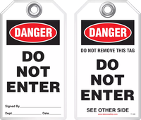 Safety Tag - Danger, Do Not Enter