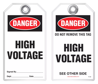 Safety Tag - Danger, High Voltage