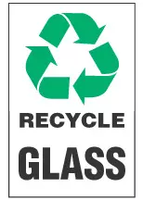Recycle Sign, Glass (With Symbol) 